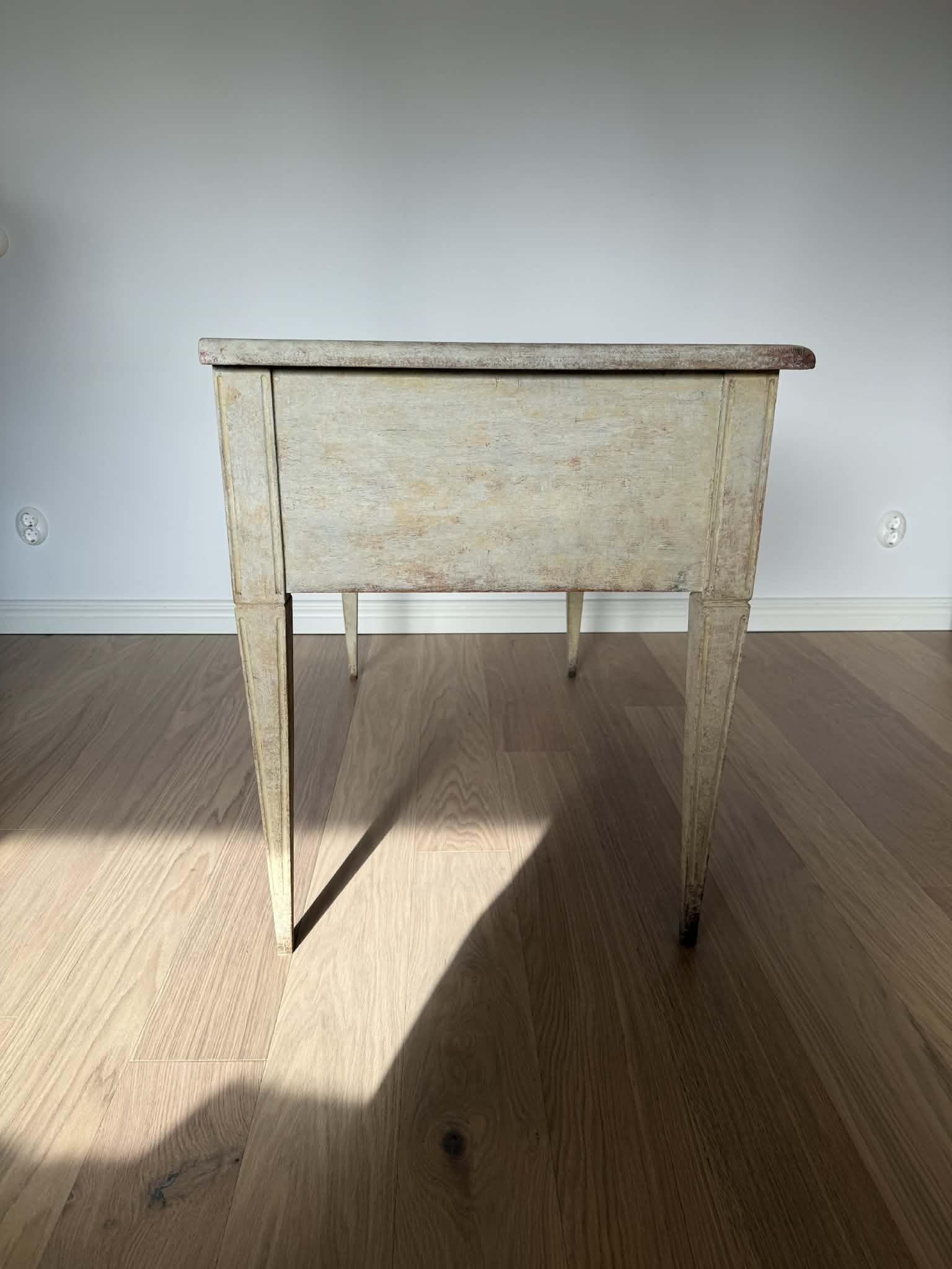 20th Century Swedish Gustavian style writing desk painted and distressed - Image 18