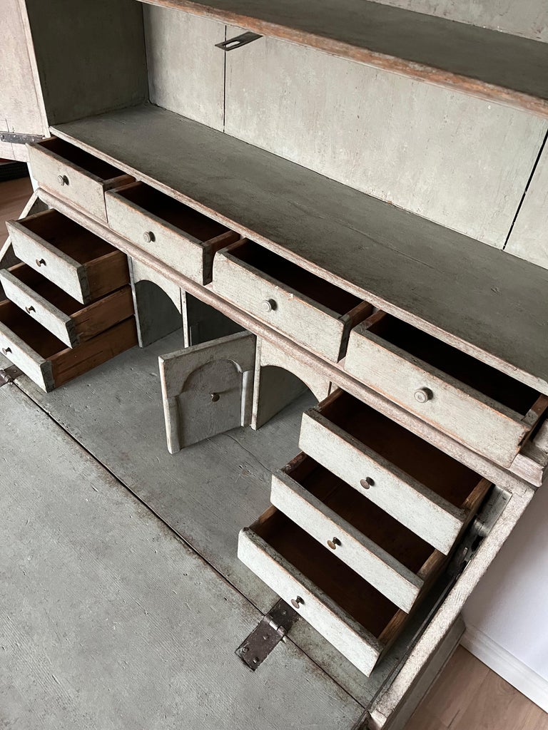 Antique Swedish Cupboard (19th Century, Pine, Painted, Two pieces) - Image 17