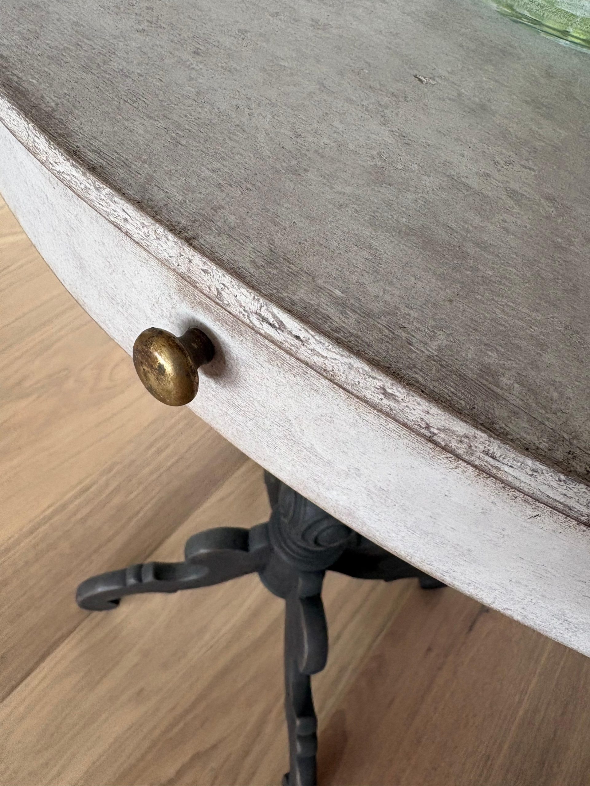 Swedish Gustavian-Style Pedestal Side Table (Pine, late 19century) - Image 14