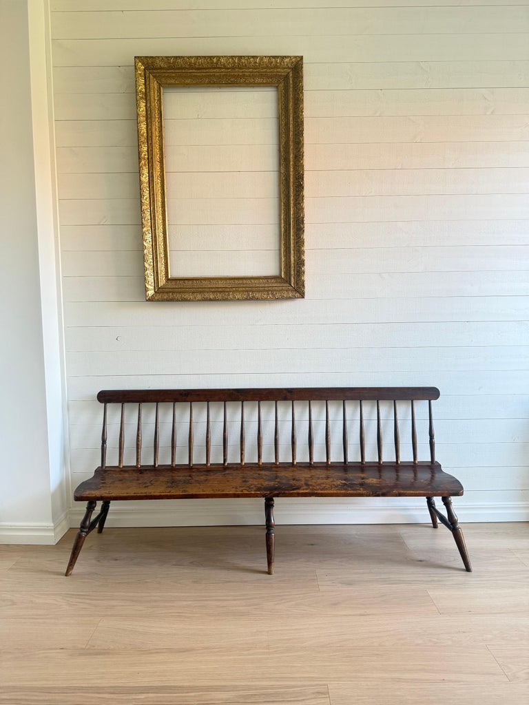 Child-Sized Deacons' Bench / Wooden sofa (20th-Century, Rare Find) - Image 10