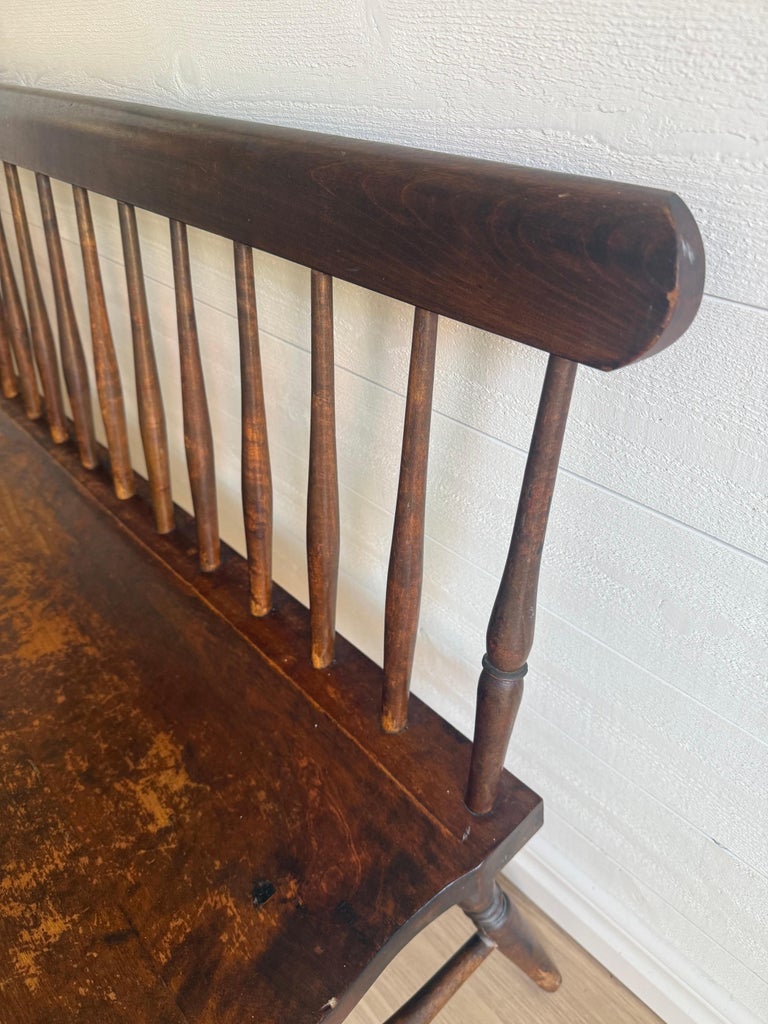Child-Sized Deacons' Bench / Wooden sofa (20th-Century, Rare Find) - Image 8