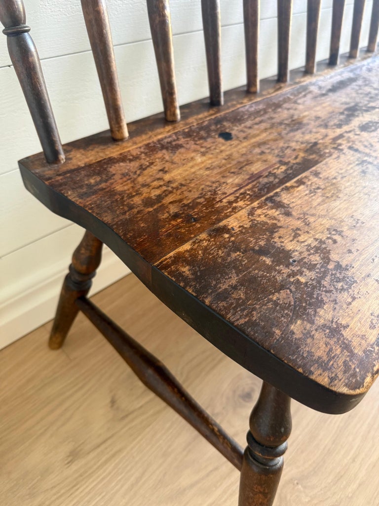 Child-Sized Deacons' Bench / Wooden sofa (20th-Century, Rare Find) - Image 5