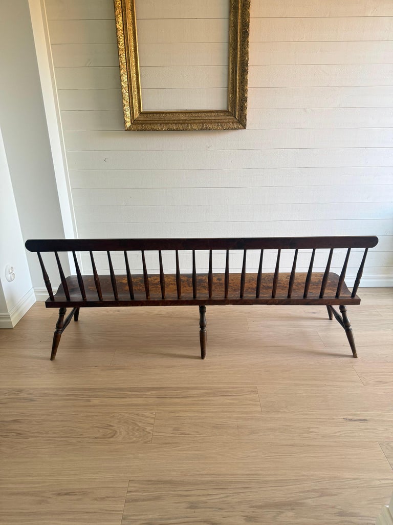 Child-Sized Deacons' Bench / Wooden sofa (20th-Century, Rare Find) - Image 4