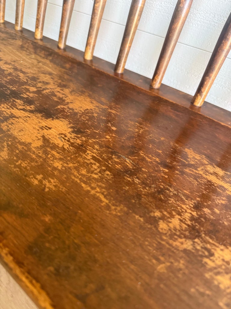 Child-Sized Deacons' Bench / Wooden sofa (20th-Century, Rare Find) - Image 3