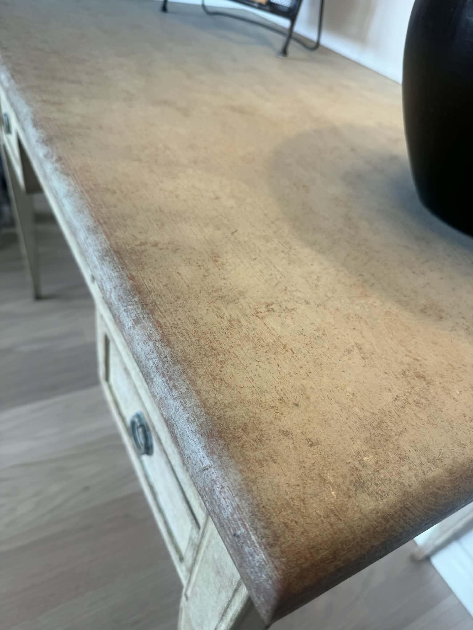 20th Century Swedish Gustavian style writing desk painted and distressed - Image 14